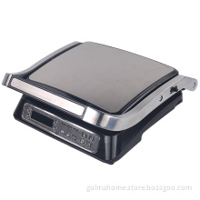 Contact Grill BBQ Grill Sandwich Press Panini Maker With Aluminum Lifting Lever LED Display Electric Grill